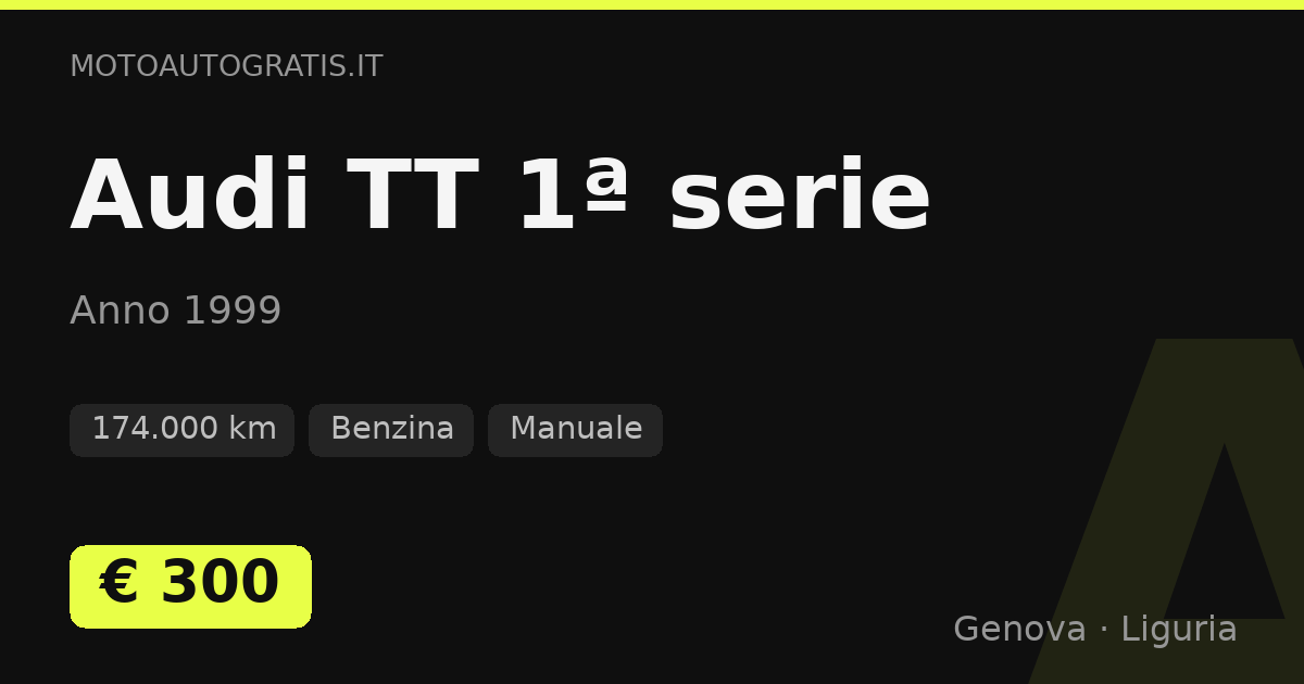 Audi TT 1ª serie
