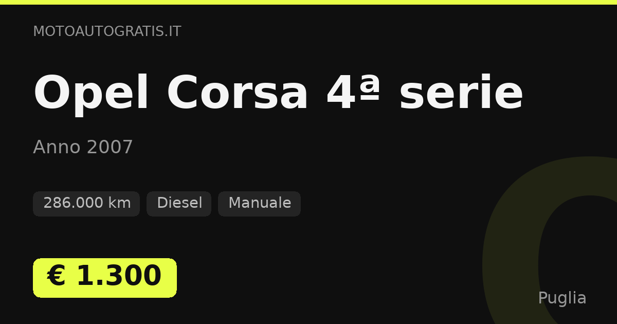 Opel Corsa 4ª serie
