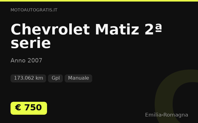 Chevrolet Matiz 2ª serie