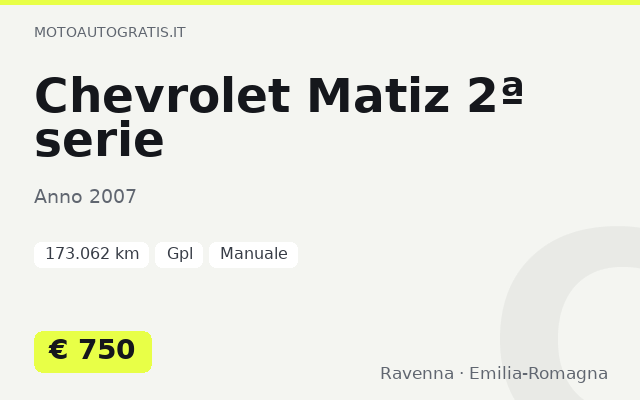 Chevrolet Matiz 2ª serie