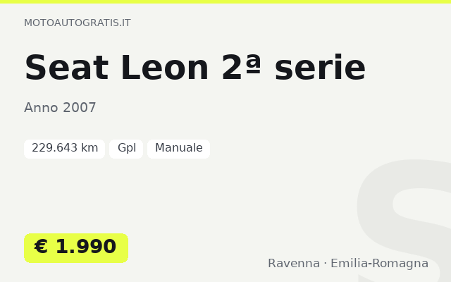Seat Leon 2ª serie