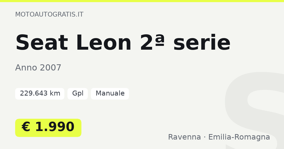 Seat Leon 2ª serie