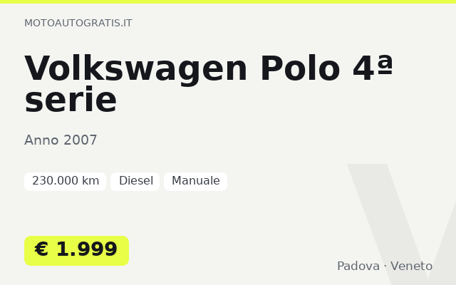 Volkswagen Polo 4ª serie