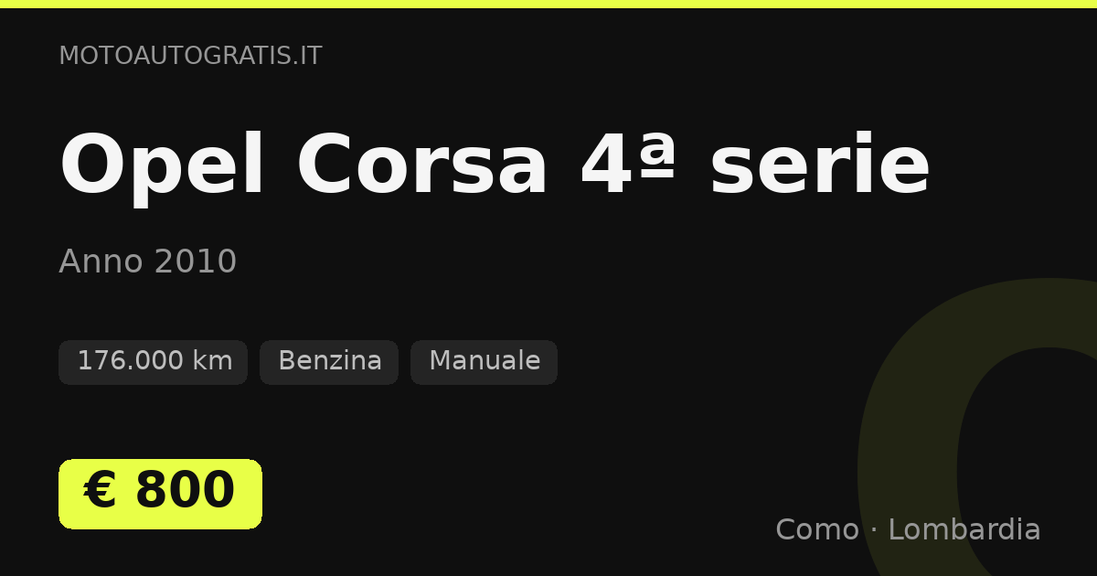 Opel Corsa 4ª serie