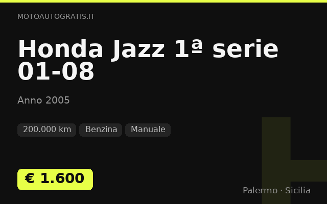 Honda Jazz 1ª serie 01-08