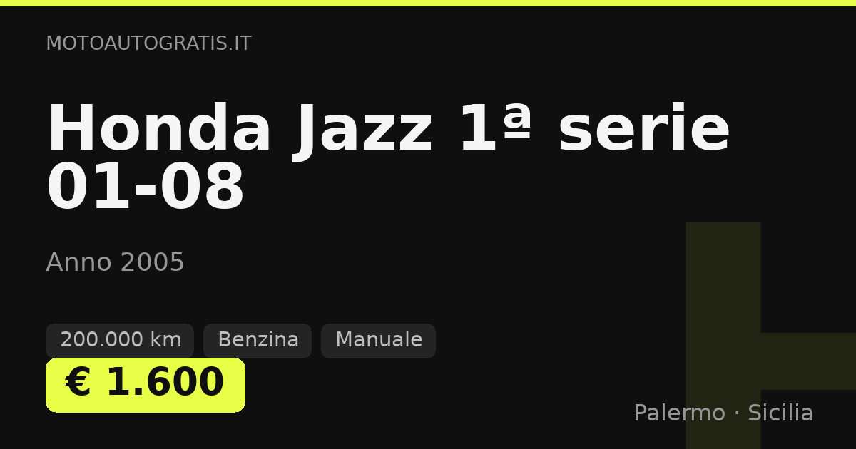 Honda Jazz 1ª serie 01-08