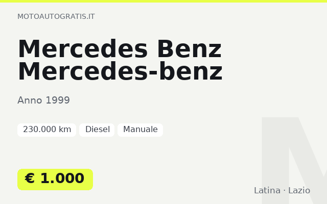 Mercedes Benz Mercedes-benz