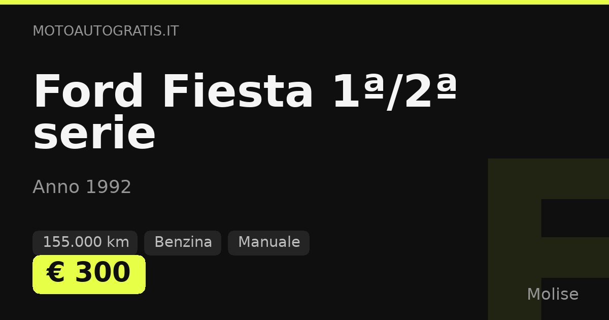 Ford Fiesta 1ª/2ª serie