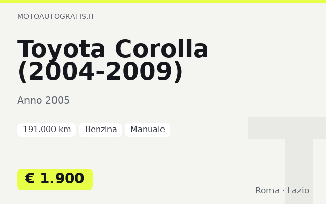 Toyota Corolla (2004-2009)