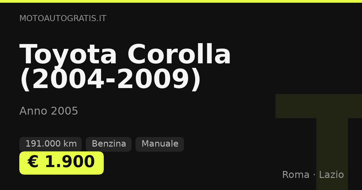 Toyota Corolla (2004-2009)