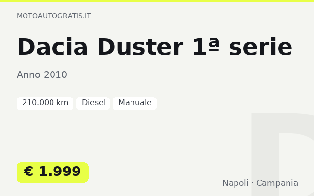 Dacia Duster 1ª serie