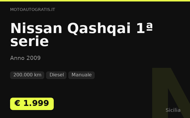 Nissan Qashqai 1ª serie