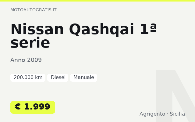 Nissan Qashqai 1ª serie