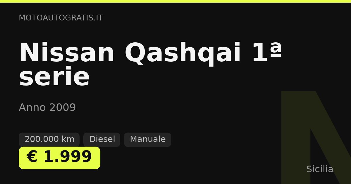 Nissan Qashqai 1ª serie