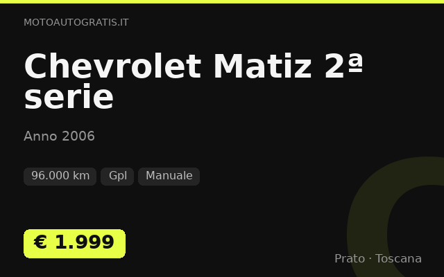 Chevrolet Matiz 2ª serie