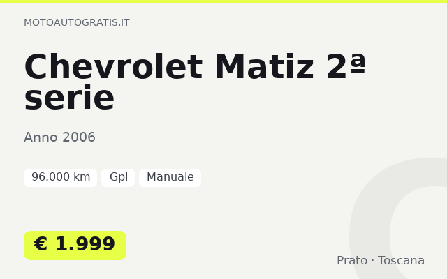 Chevrolet Matiz 2ª serie