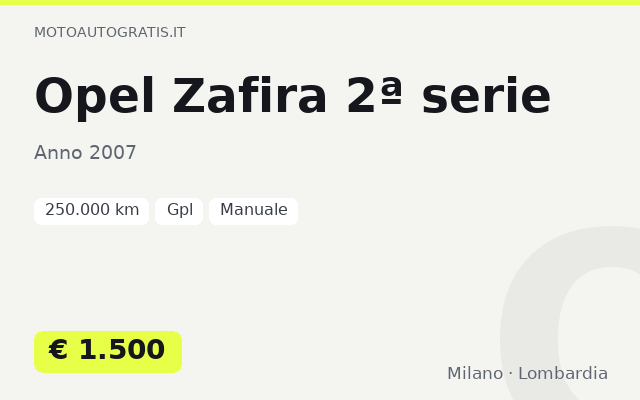 Opel Zafira 2ª serie