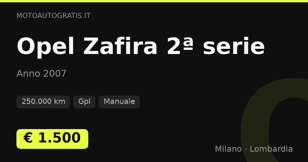Opel Zafira 2ª serie