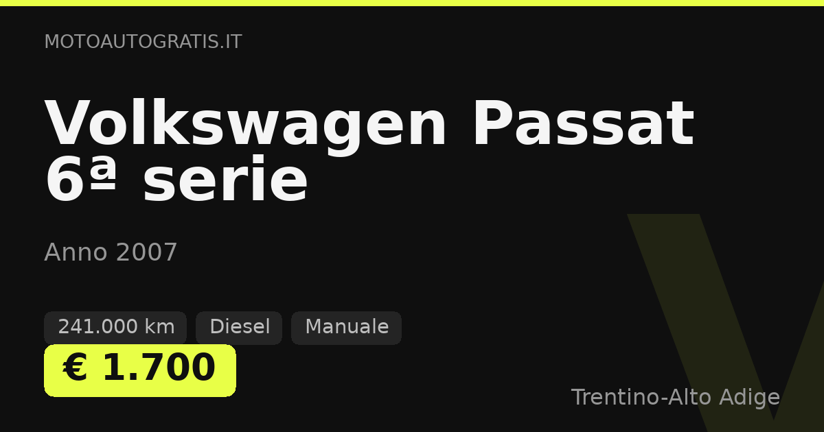Volkswagen Passat 6ª serie