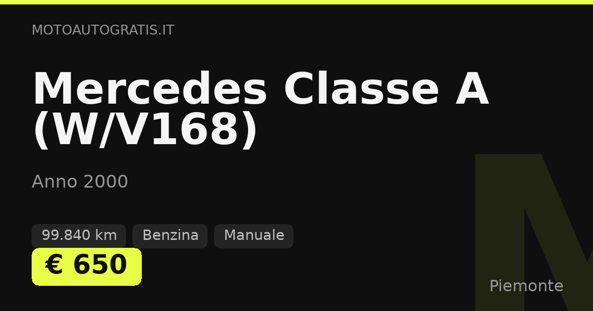 Mercedes Classe A (W/V168)