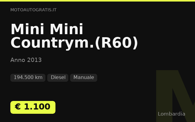 Mini Mini Countrym.(R60)