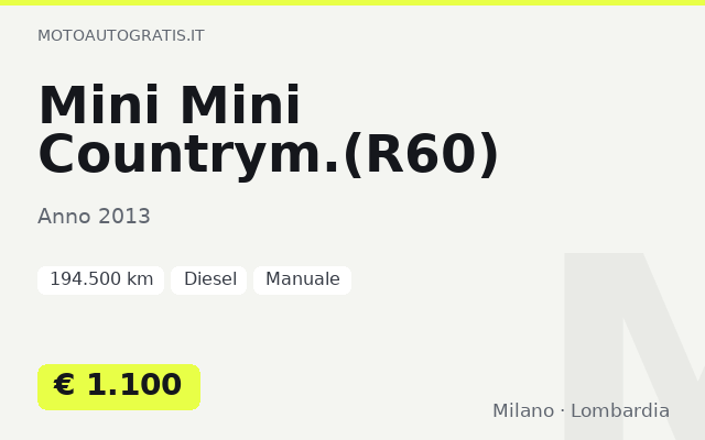 Mini Mini Countrym.(R60)
