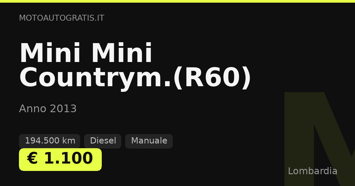 Mini Mini Countrym.(R60)