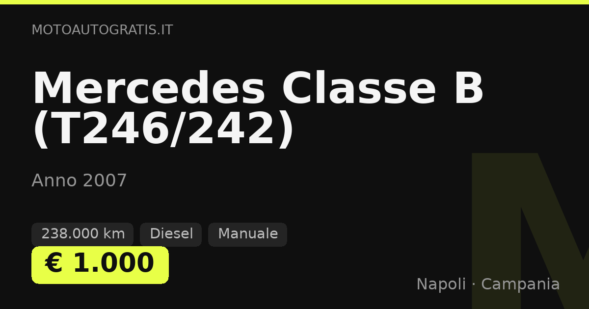 Mercedes Classe B (T246/242)