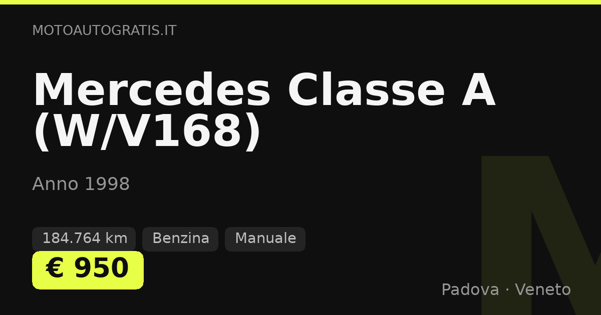 Mercedes Classe A (W/V168)