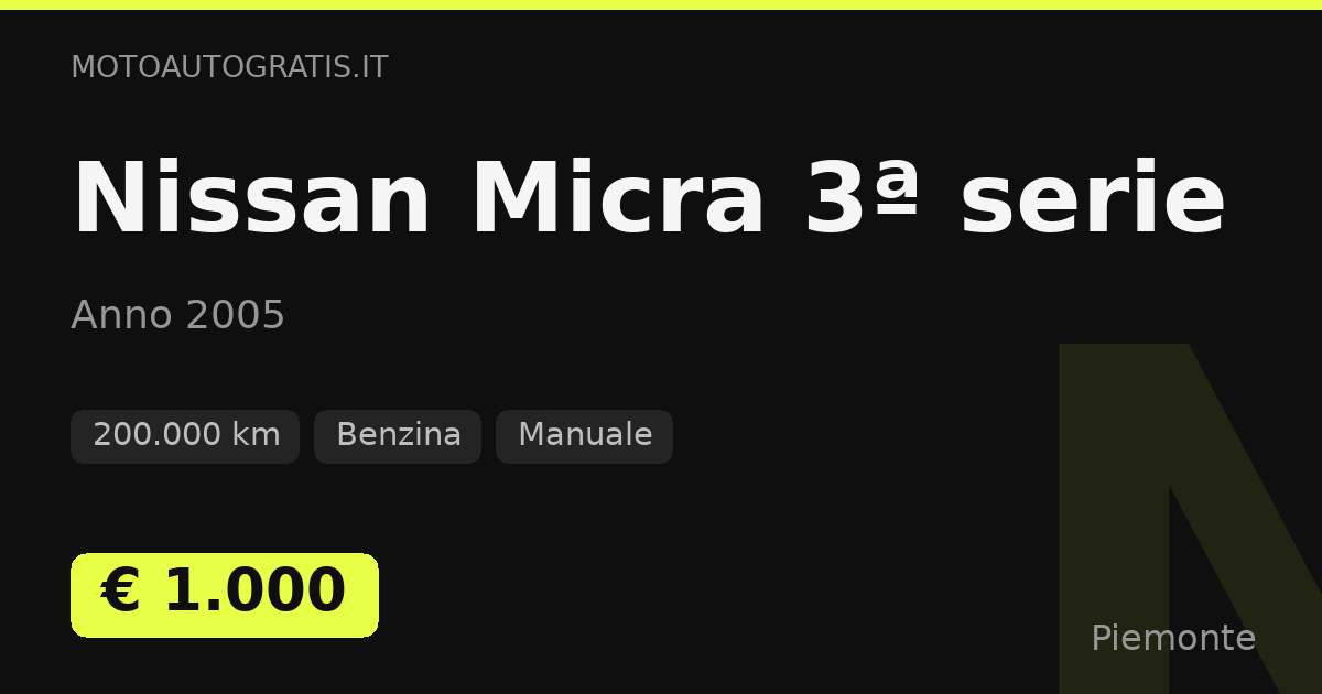 Nissan Micra 3ª serie