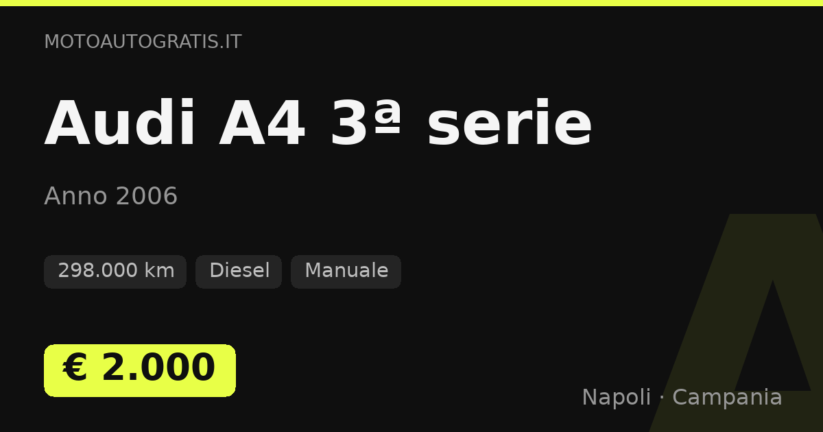 Audi A4 3ª serie
