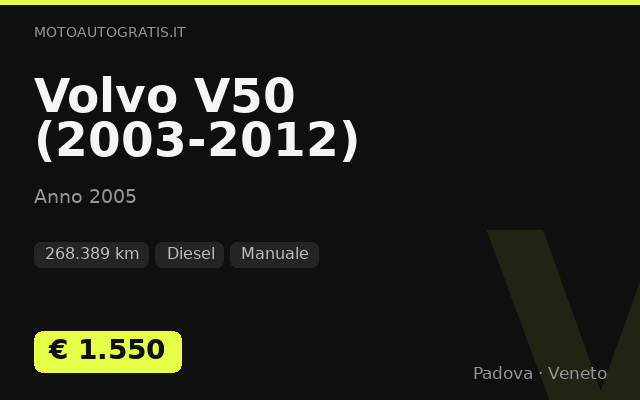 Volvo V50 (2003-2012)