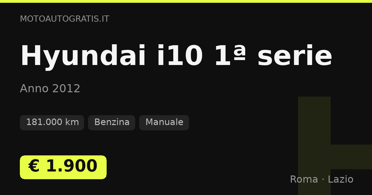Hyundai i10 1ª serie