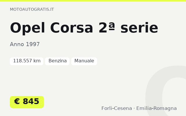 Opel Corsa 2ª serie