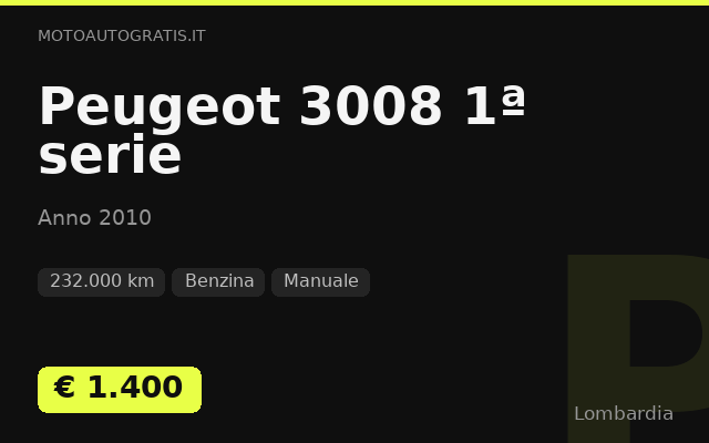 Peugeot 3008 1ª serie