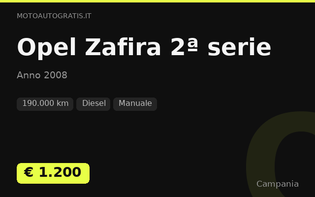 Opel Zafira 2ª serie