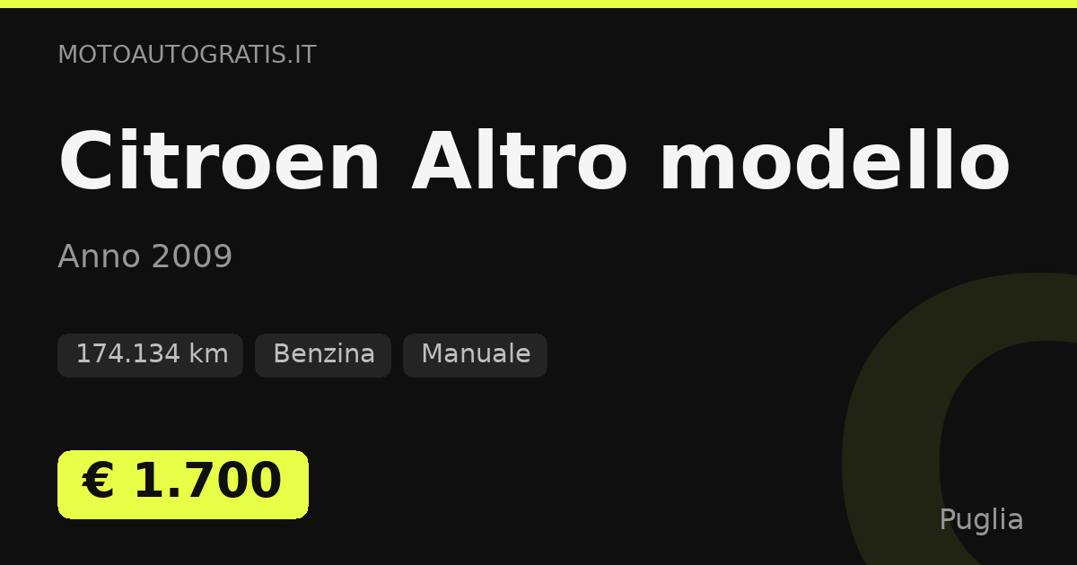 Citroen Altro modello