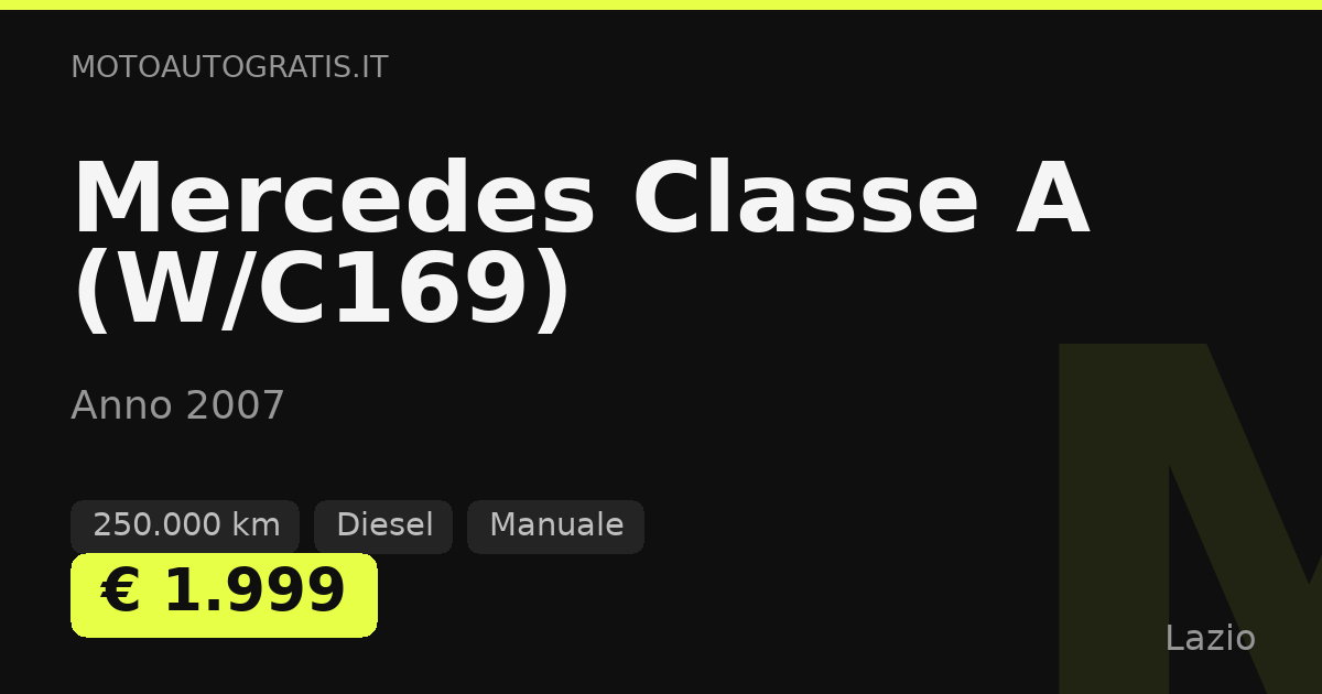 Mercedes Classe A (W/C169)