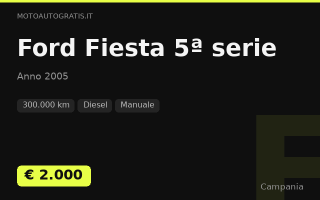 Ford Fiesta 5ª serie