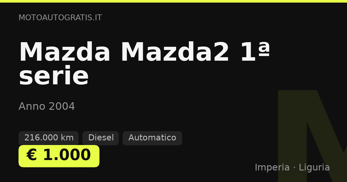 Mazda Mazda2 1ª serie