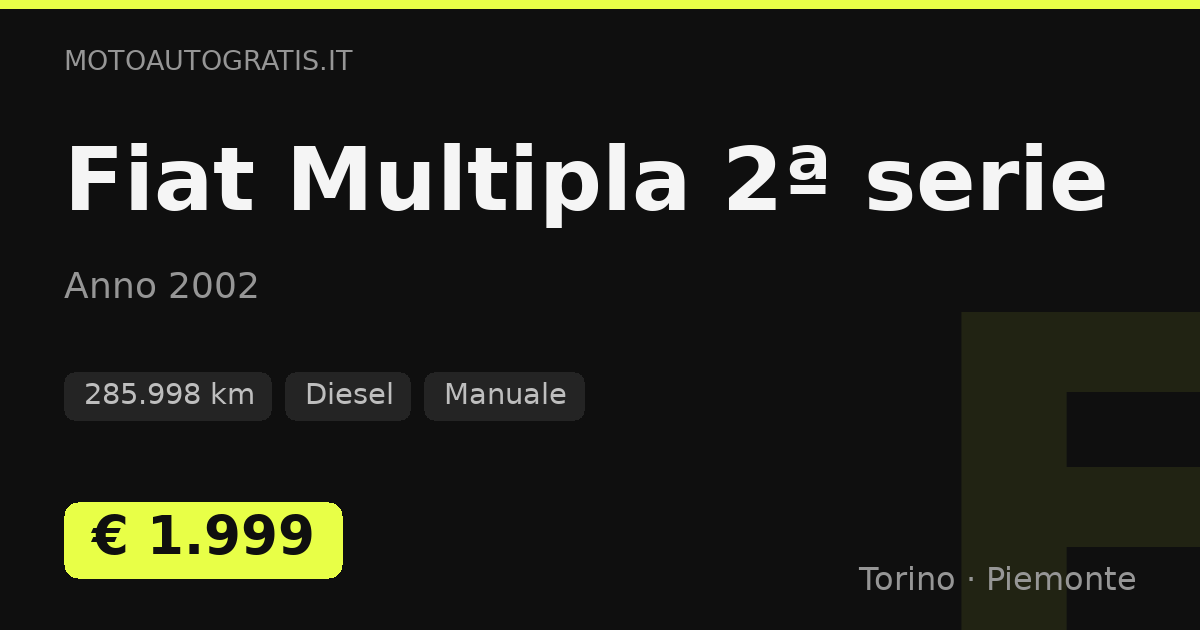 Fiat Multipla 2ª serie