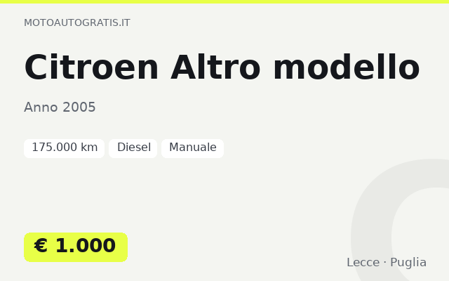 Citroen Altro modello