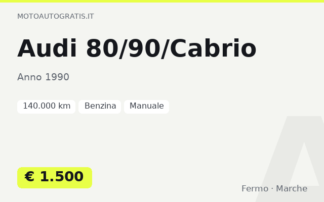 Audi 80/90/Cabrio