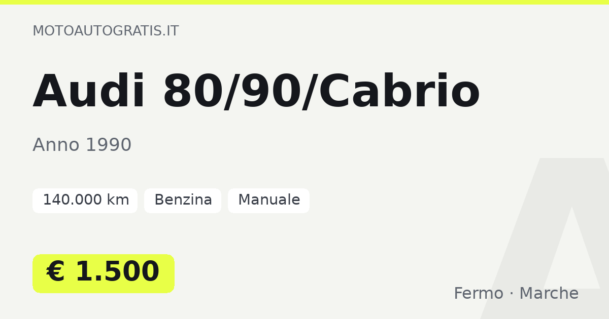 Audi 80/90/Cabrio