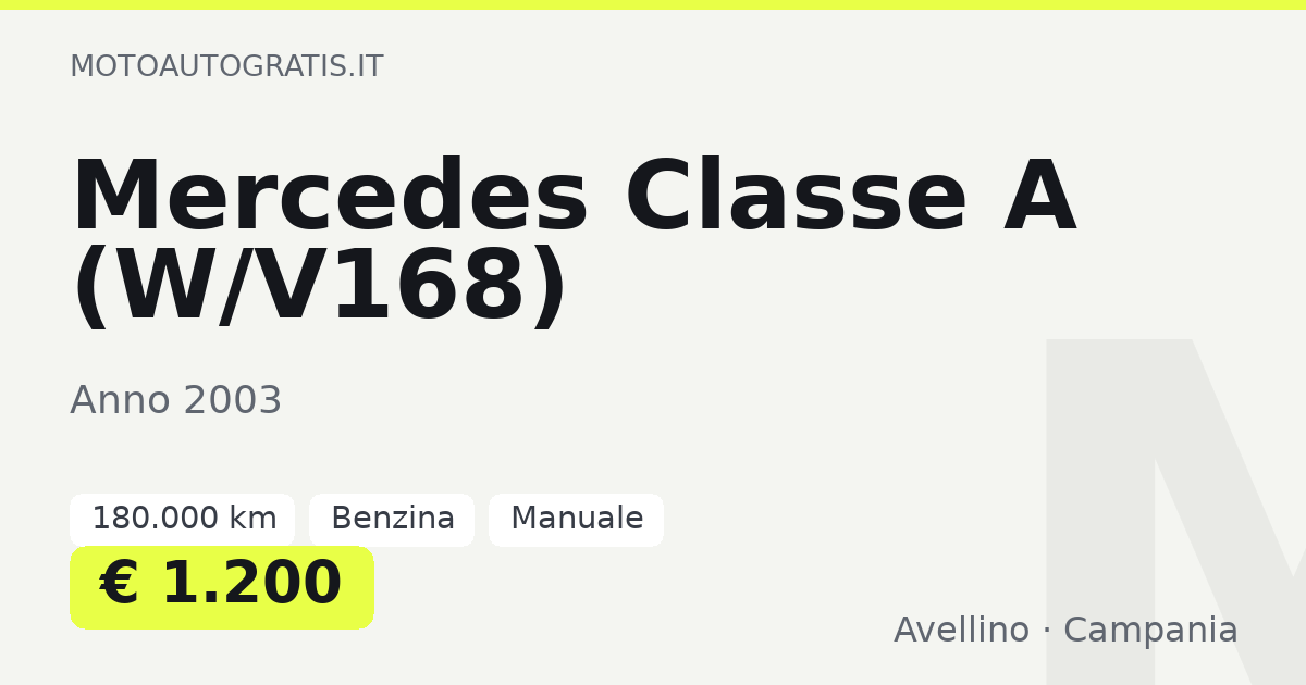 Mercedes Classe A (W/V168)