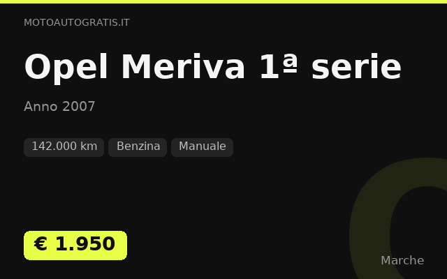Opel Meriva 1ª serie