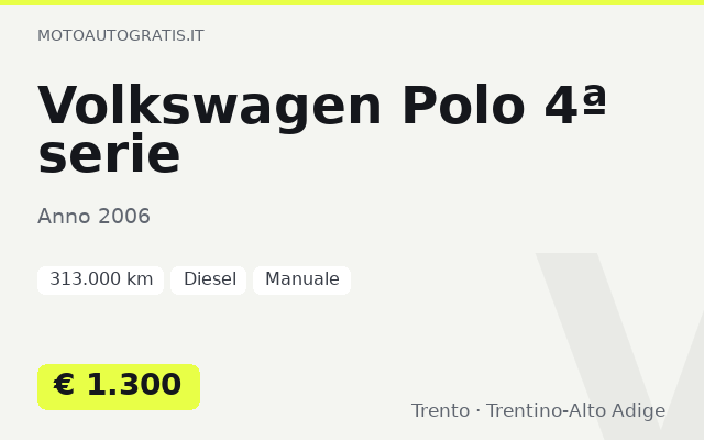Volkswagen Polo 4ª serie
