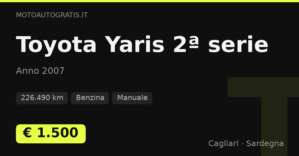 Toyota Yaris 2ª serie