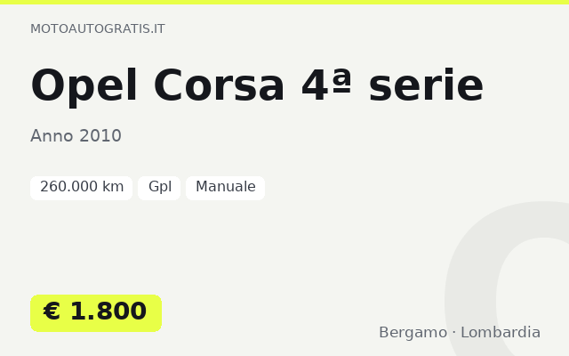 Opel Corsa 4ª serie