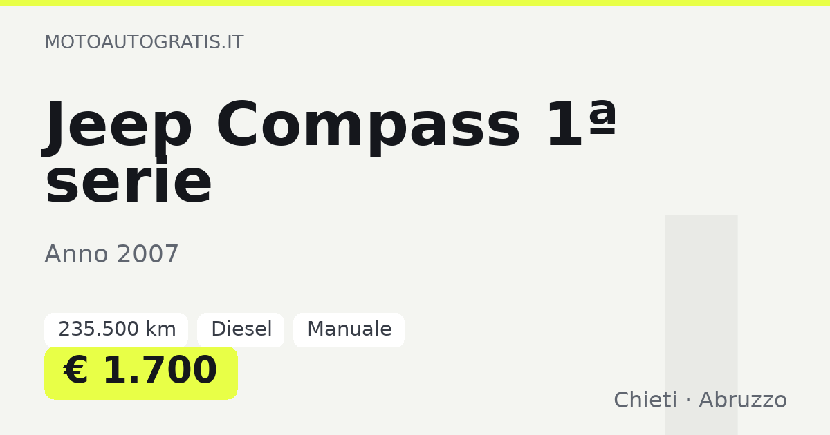 Jeep Compass 1ª serie